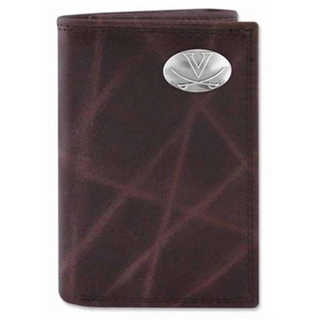 ZEPPELINPRODUCTS ZeppelinProducts UVA-IWT2-WRNK-BRW Virginia Trifold Wrinkle Leather Wallet UVA-IWT2-WRNK-BRW